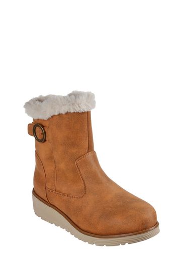 Skechers wedge deals boots women's
