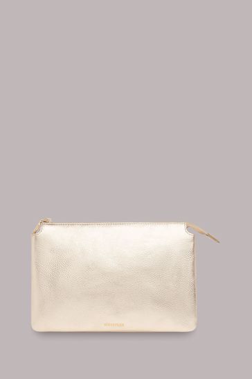 Whistles gold clutch bag store