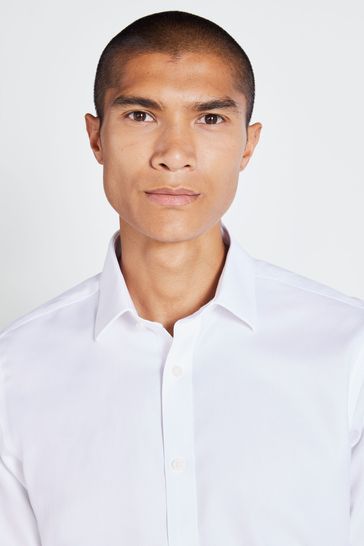 White double cuff tailored fit sale shirt