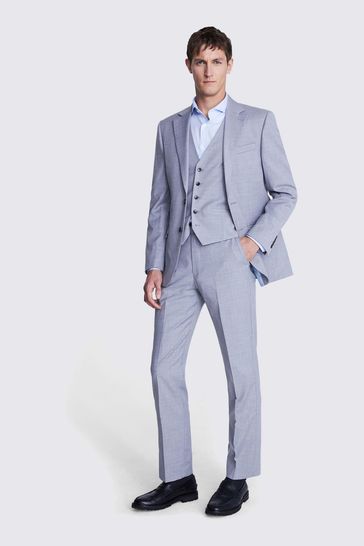 Grey 2 Piece Slim Fit Stretch Suit