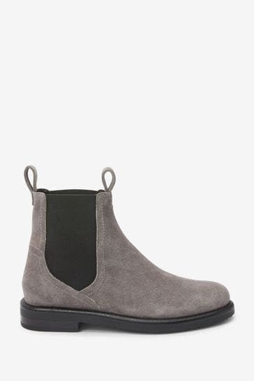 Grey Extra Wide Fit Forever Comfort® Leather Chelsea Boots