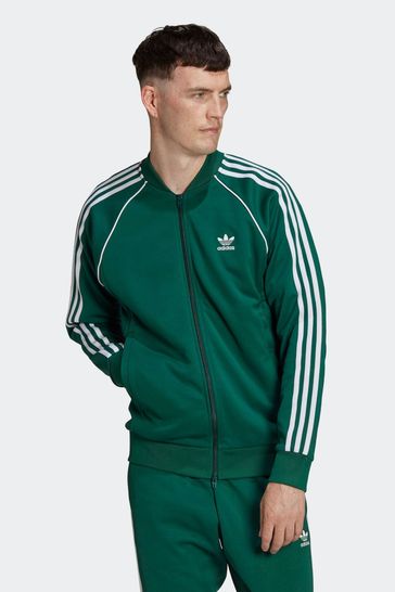 adidas originals Mens Green Adicolor Classics Primeblue SST Tracksuit Top