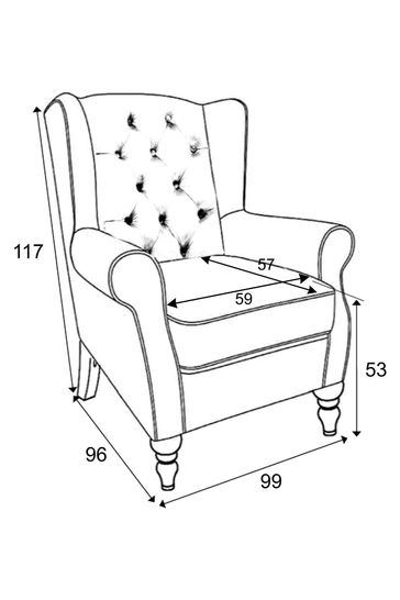 Dove grey armchair top