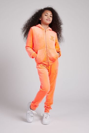 Juicy Couture Orange Velour Zip Thru Tracksuit