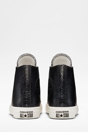 Buy Converse Black Croc Leather High Top Trainers from Next Estonia