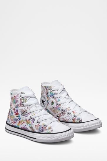 Buy Converse Junior Pink Butterfly Chuck High Top Trainers from Next Austria