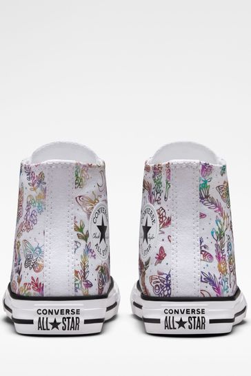 Buy Converse Junior Pink Butterfly Chuck High Top Trainers from Next Austria