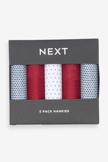 Maroon Red Handkerchiefs Five Pack