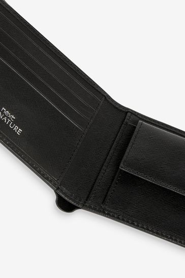 Black saffiano leather best sale wallet