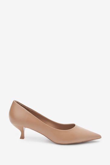 Camel Extra Wide Fit Forever Comfort® Kitten Heel Court Shoes