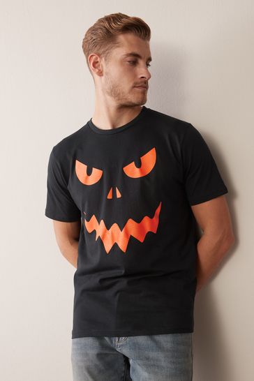 Black Pumpkin Halloween T-Shirt