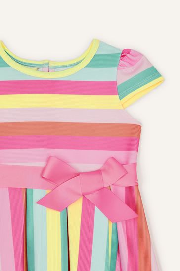 Buy Monsoon Girls Baby Ponte Bright Stripe Dress from Next Luxembourg