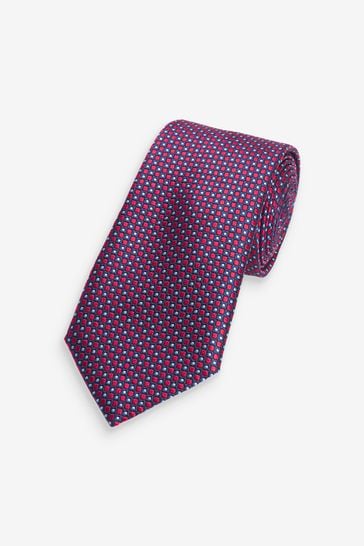 Navy Blue Spot Signature Made In Italy Tie