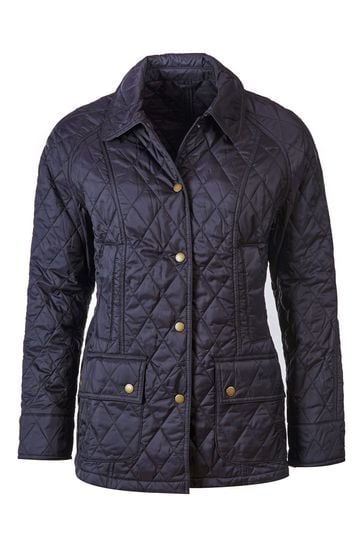 Barbour Navy Blue Summer Beadnell Quilt Jacket