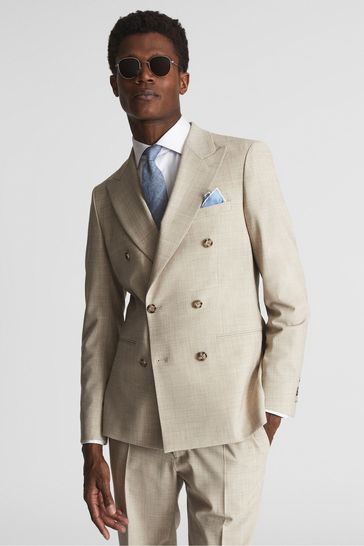 Stone double deals breasted blazer