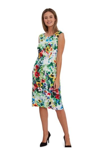 Buy Gina Bacconi Kailia Green Floral Scuba Dress from Next Netherlands
