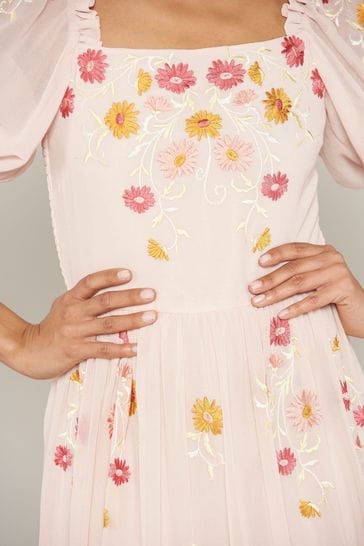 French connection floral deals embroidered maxi dress