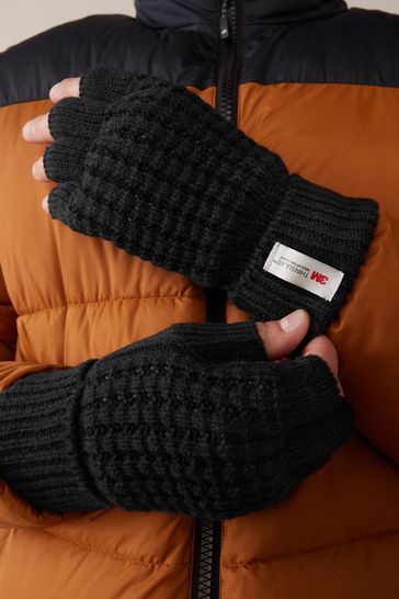 Black Fingerless Thinsulate Gloves