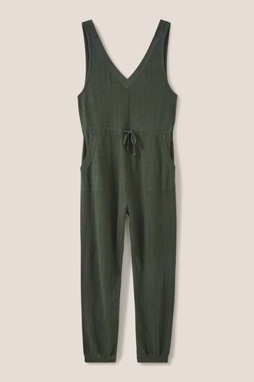 H&m olive online green jumpsuit