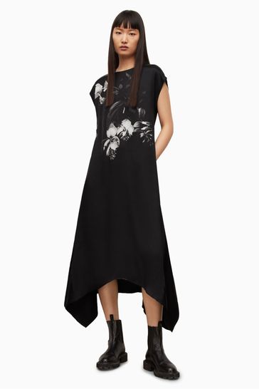 Buy AllSaints Black Gian Kosumoso Dress from Next Japan