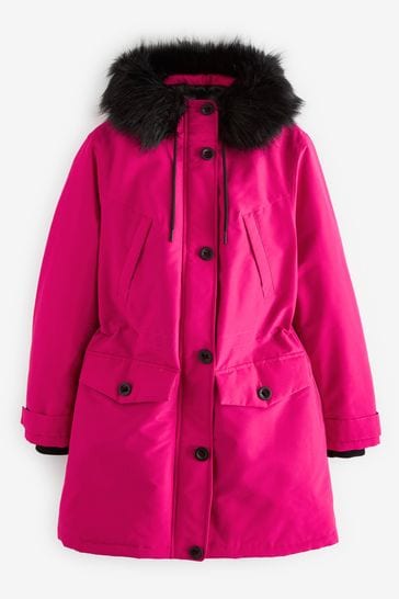 Buy Bright Pink Elements Waterproof Hooded Parka Coat from Next Luxembourg