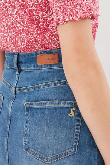 JOULES Francesca Denim Midi Skirt Size 20 Blue Button Up NEW FREEPOST OB18  | eBay