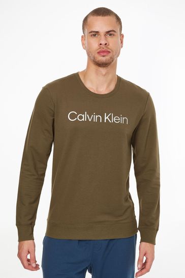 Calvin Klein Green Steel Loungewear Sweatshirt