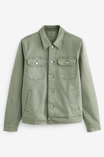 Sage green on sale denim jacket