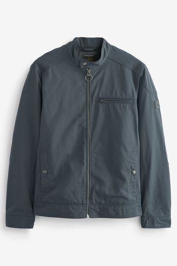 Buy Navy Blue Shower Resistant Biker Jacket from Next Luxembourg