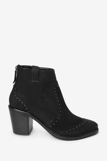 Buy Black Forever Comfort Western Cowboy Studded Boots from Next