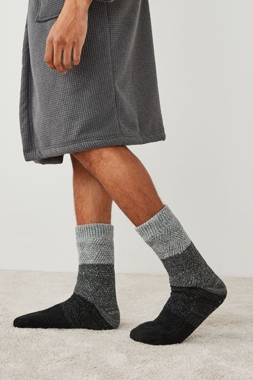 Black/Grey Next Slipper Socks