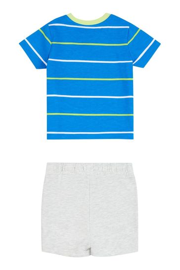 U.S. Polo Assn Blue Stripe T-Shirt And Shorts Set