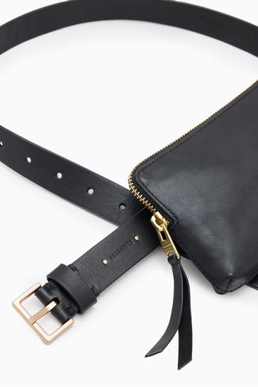 AllSaints Lila Black AS Bag Belt
