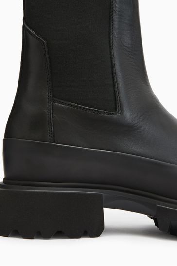 All saints store black chelsea boots