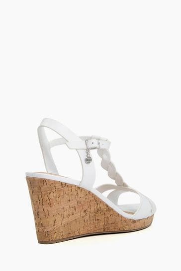 Dune white wedge 2025 sandals