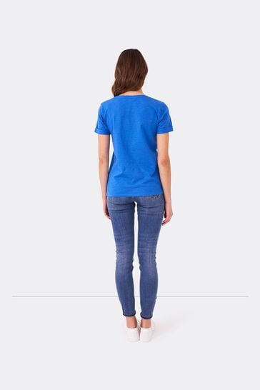 Buy Crew Clothing Company Royal Blue Cotton Relaxed T Shirt from