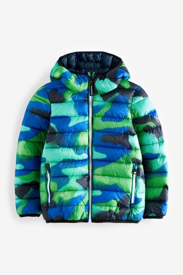 Blue/Green Camo Puffer Jacket (3-17yrs)