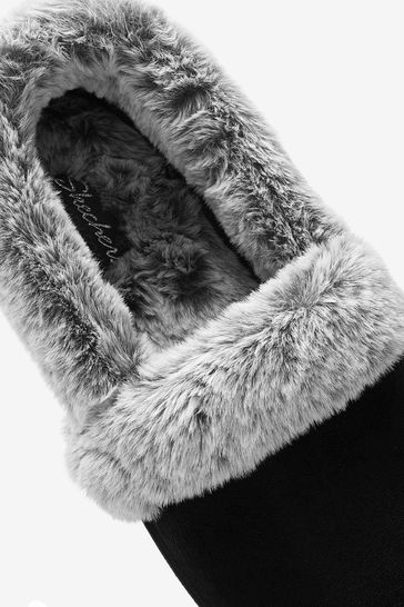 Skechers faux 2025 fur slippers