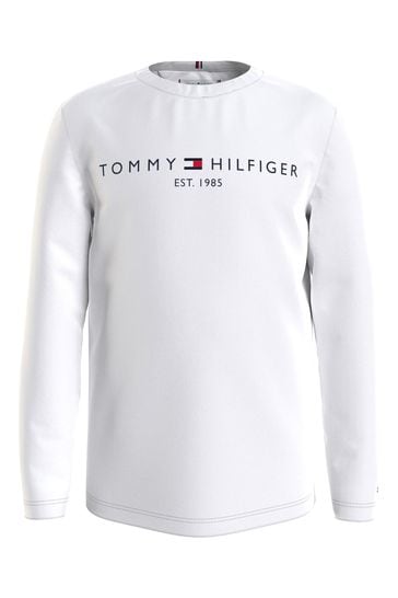 Tommy Hilfiger Essential Long Sleeve White T-Shirt