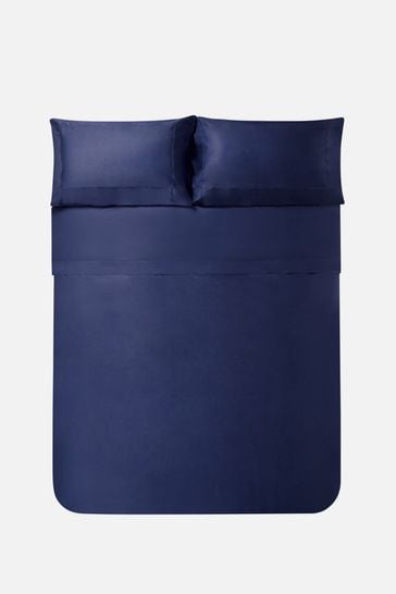 Jasper Conran London Navy Blue Supima 500 Thread Count Satin Pillowcase