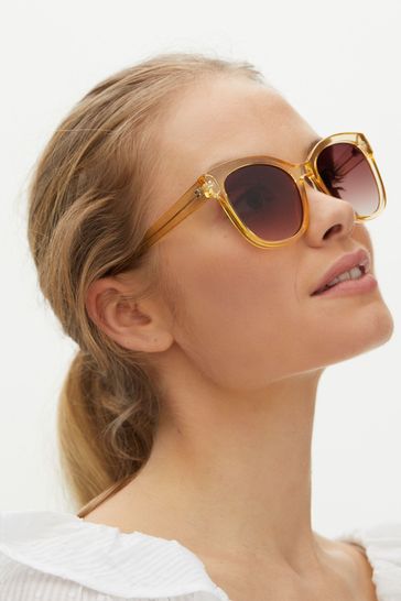 oliver bonas yellow sunglasses