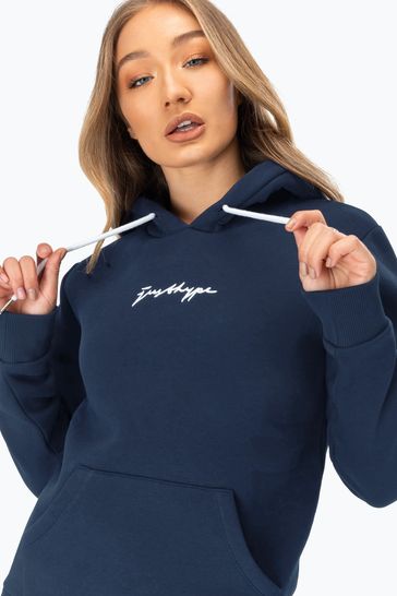 Hype Navy Blue Scribble Hoodie