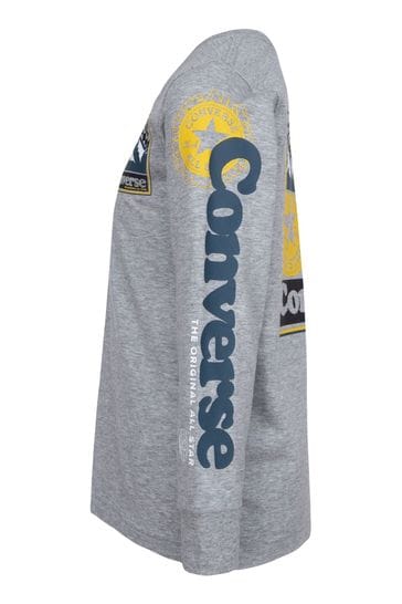 Buy Converse Grey Graphic Little Kids Long Sleeve T Shirt from Next Bahrain