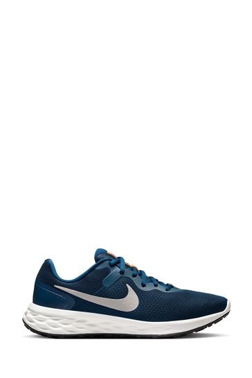 Nike Blue/White Revolution 6 Running Trainers