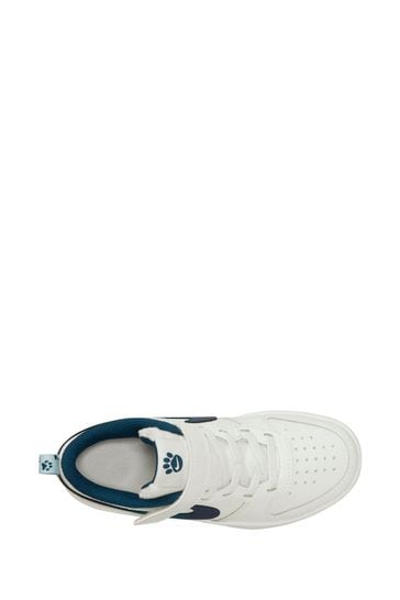 nike court borough navy and white
