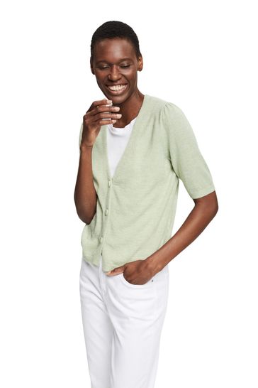 Buy Esprit Pastel Green Short Sleeve Cardigan from Next Luxembourg