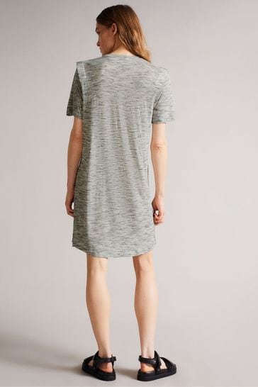 Buy Ted Baker Julina White T Shirt Dress With Shoulder Detail from