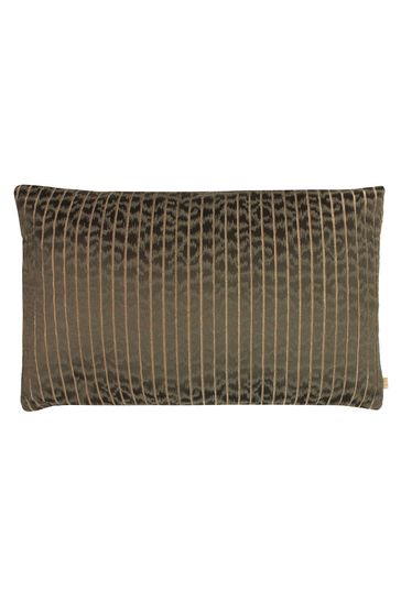 Kai Earth Brown Wrap Caracal Animal Stripe Feather Filled Cushion