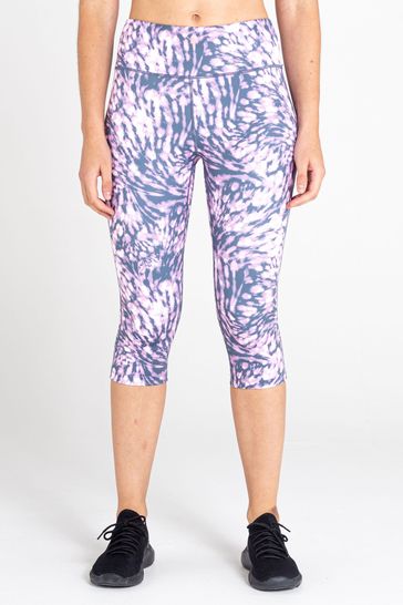 Dare 2b Purple Influential 3/4th Recycled Running Leggings