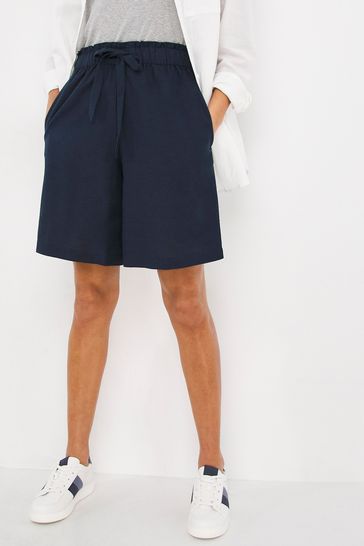 JD Williams Navy Blue Linen Mix Shorts